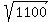 sqrt%281100%29