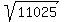 sqrt%2811025%29
