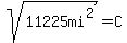 sqrt%2811225mi%5E2%29=C
