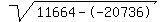 sqrt%2811664--20736%29