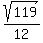 sqrt%28119%29%2F12