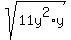 sqrt%2811y%5E2%2Ay%29