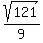 sqrt%28121%29%2F9