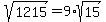 sqrt%281215%29=9%2Asqrt%2815%29
