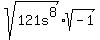 sqrt%28121s%5E8%29%2Asqrt%28-1%29