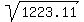 sqrt%281223.11%29