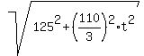 sqrt%28125%5E2+%2B+%28110%2F3%29%5E2%2At%5E2%29
