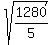 sqrt%281280%2F5%29