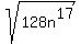 sqrt%28128n%5E17%29
