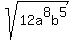 sqrt%2812a%5E8b%5E5%29