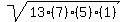 sqrt%2813%287%29%285%29%281%29%29