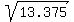 sqrt%2813.375%29