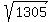 sqrt%281305%29