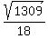 sqrt%281309%29%2F18