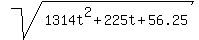sqrt%281314t%5E2+%2B+225t+%2B+56.25%29