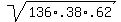 sqrt%28136%2A.38%2A.62%29