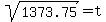 sqrt%281373.75%29=t