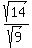 sqrt%2814%29%2Fsqrt%289%29