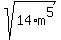 sqrt%2814%2Am%5E5%29