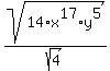 sqrt%2814%2Ax%5E17%2Ay%5E5%29%2Fsqrt%284%29