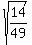 sqrt%2814%2F49%29