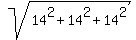 sqrt%2814%5E2%2B14%5E2%2B14%5E2%29