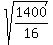 sqrt%281400%2F16%29