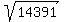 sqrt%2814391%29