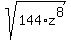 sqrt%28144%2Az%5E8%29