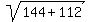sqrt%28144%2B112%29