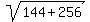 sqrt%28144%2B256%29