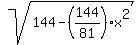 sqrt%28144-%28144%2F81%29x%5E2%29