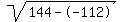 sqrt%28144--112%29