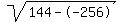 sqrt%28144--256%29