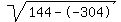sqrt%28144--304%29
