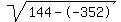 sqrt%28144--352%29