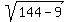 sqrt%28144-9%29