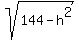sqrt%28144-h%5E2%29