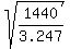 sqrt%281440%2F3.247%29