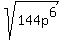 sqrt%28144p%5E6%29