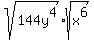 sqrt%28144y%5E4%29%2Asqrt%28x%5E6%29