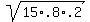 sqrt%2815%2A.8%2A.2%29
