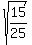 sqrt%2815%2F25%29