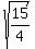 sqrt%2815%2F4%29