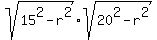 sqrt%2815%5E2-r%5E2%29%2Asqrt%2820%5E2-r%5E2%29