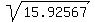 sqrt%2815.92567%29