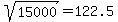 sqrt%2815000%29=122.5