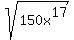 sqrt%28150x%5E17%29%29