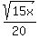 sqrt%2815x%29%2F20