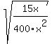 sqrt%2815x%2F400x%5E2%29